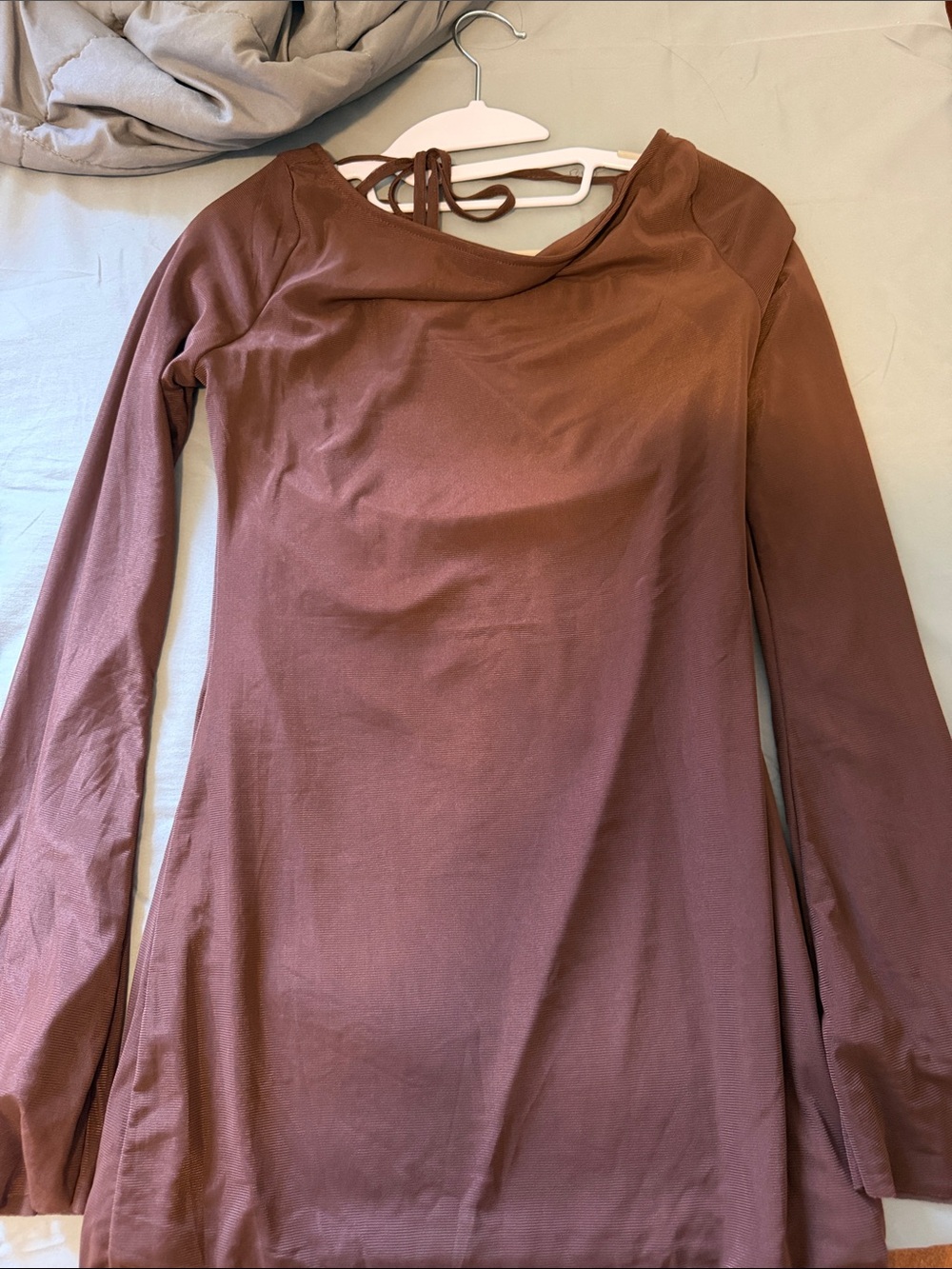 Long Sleeve Women's Top in Brown